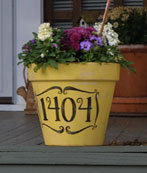 House Number Flower Pot